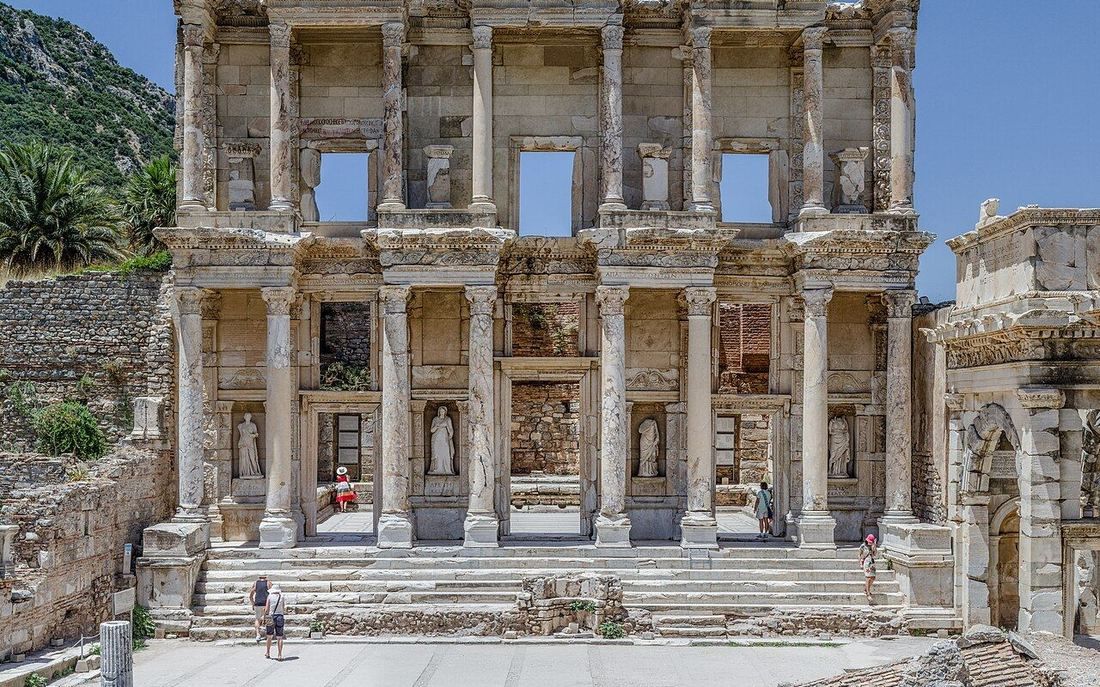 The Library of Celsus at Ephesus, twenty minutes from the Kuşadası pier